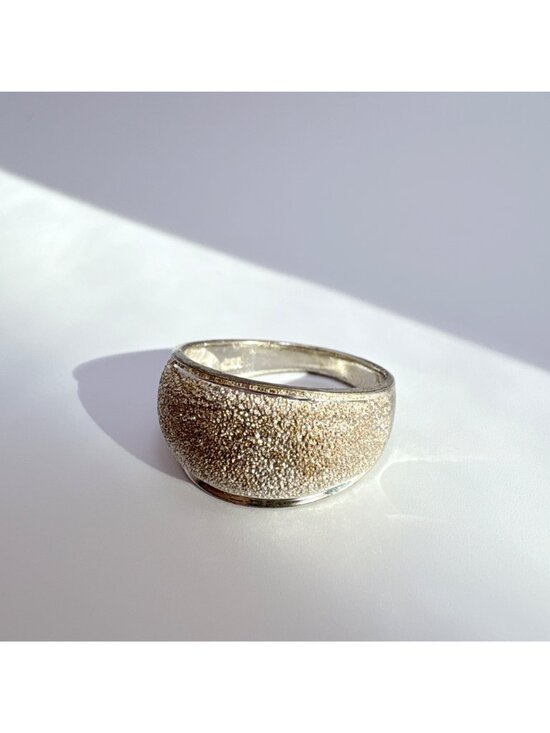 Diamond Cut Finish Textured Band VTG Sterling Silver 925 Ring Size 8.25 - Picture 5 of 9